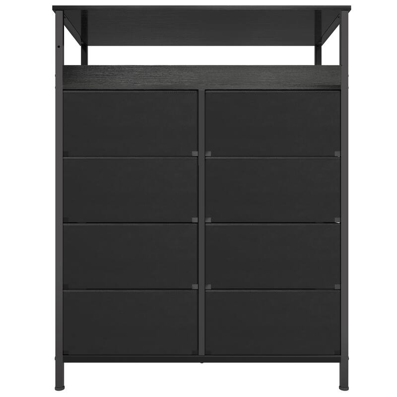Modern Wide Dresser Storage Tower with 8 Drawers
