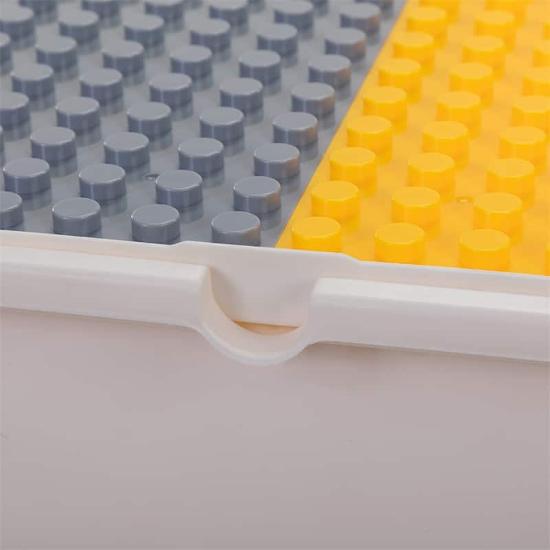 Children's Building Blocks Desk and Chair Set with DIY Building Blocks