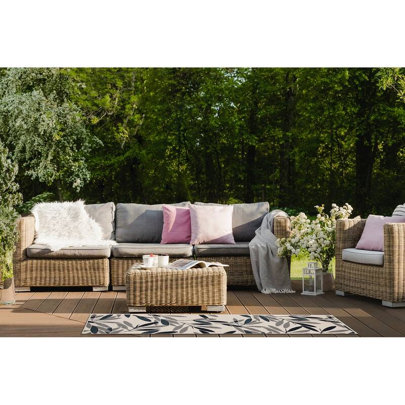 Modern Textured Cut Pile Rectangle Area Rug - 5.3x 7.6