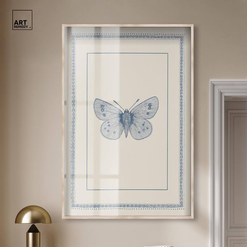 Blue Butterfly I Shadowbox by Art Remedy