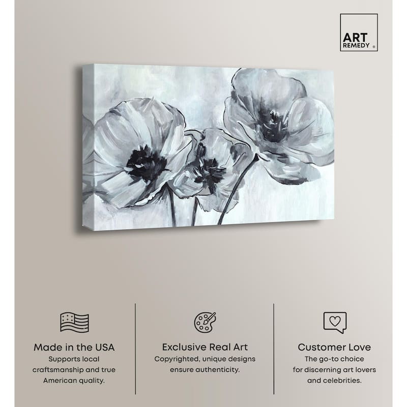 Flower Impressions Canvas by Art Remedy, Gallery Wrapped