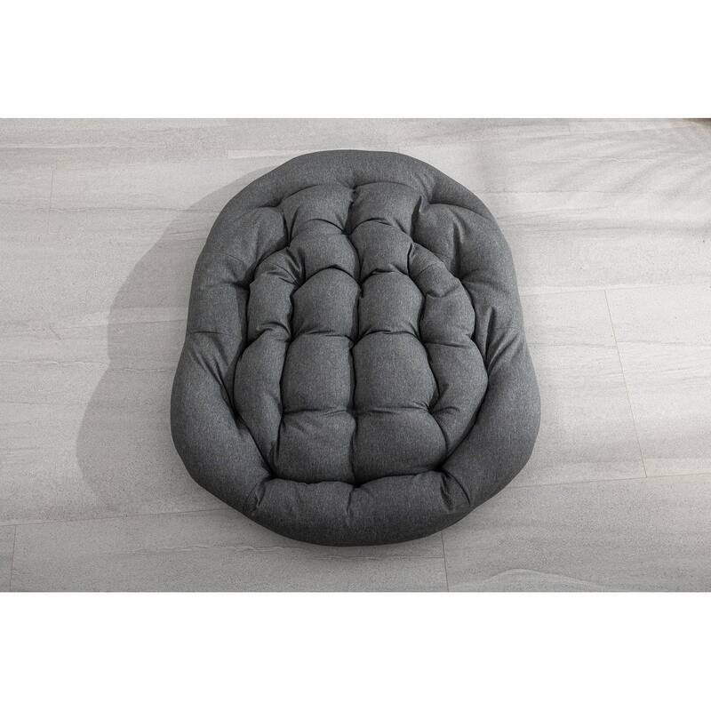 Rocker Recliner Chair Rattan Rocking Chair with Padded Cushion