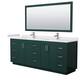 Option Green, Nickel Trim, White Cultured Marble Top