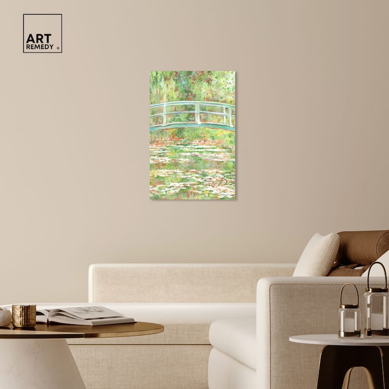 Art Remedy The Garden Gallery Wrapped Impressionism 1 Piece Canvas Wall Art /Monet And Van Gogh Inspired Art