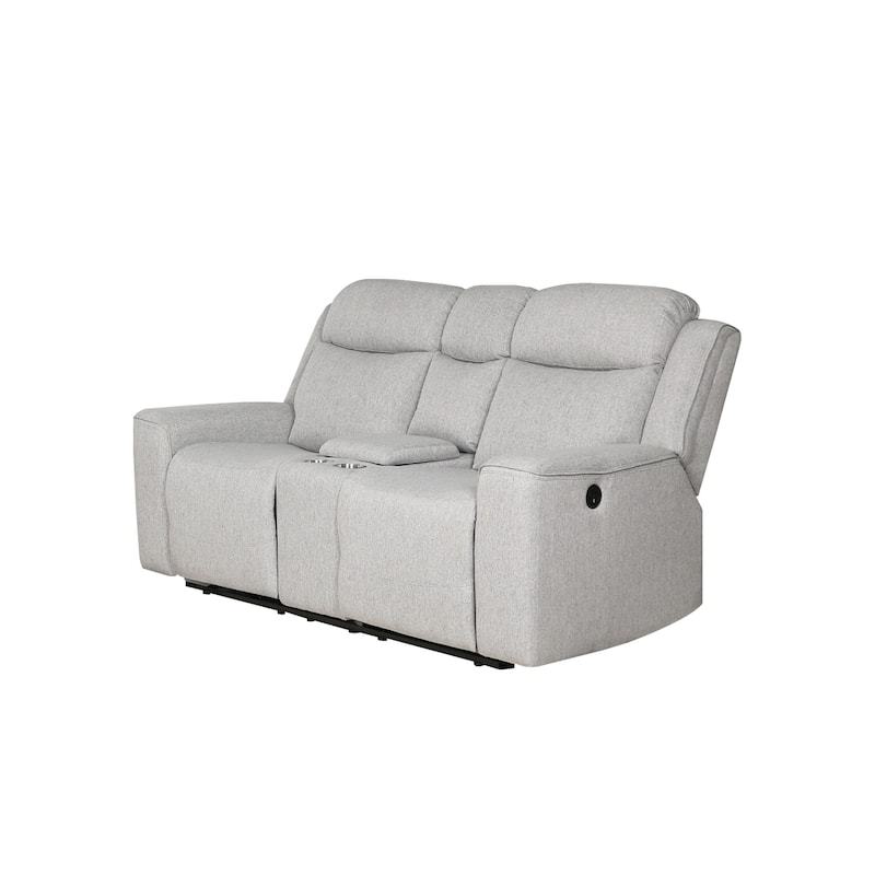 Amelia Contemporary Upholstered Recliner Loveseat