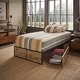 preview thumbnail 21 of 22, iNSPIRE Q Modern Youngstown Wood Finish Panel Black Metal Twin Platform Bed with Storage Drawers