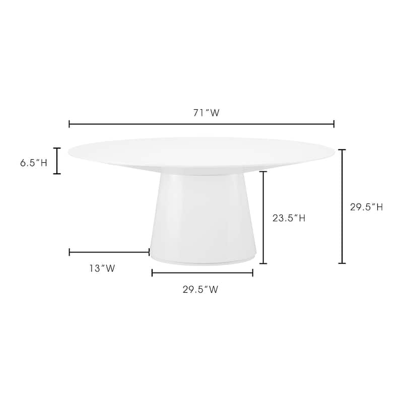 Aurelle Home Modern Pedestal Kitchen Dining Table