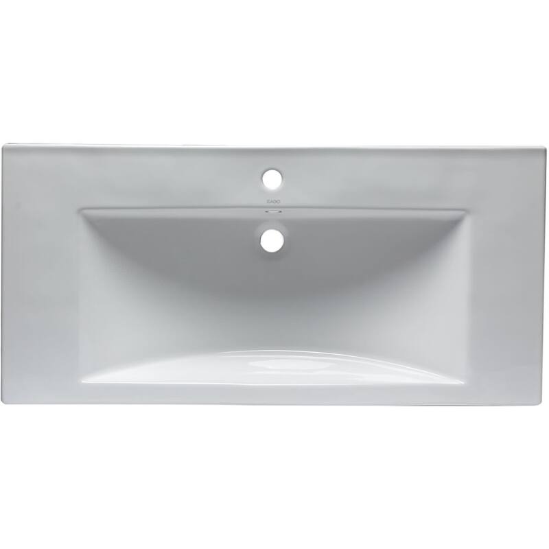 Eago 39-3/8" Drop In Bathroom Sink with Overflow