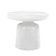 preview thumbnail 1 of 3, Engineering Marble End Table with Pedestal Base in White White - Marble