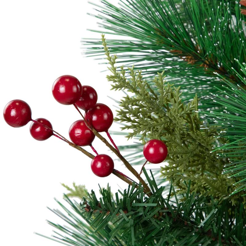 Spruce Pine Needle and Pinecone Artificial Mini Christmas Tree - 25" - Unlit - 2 Foot
