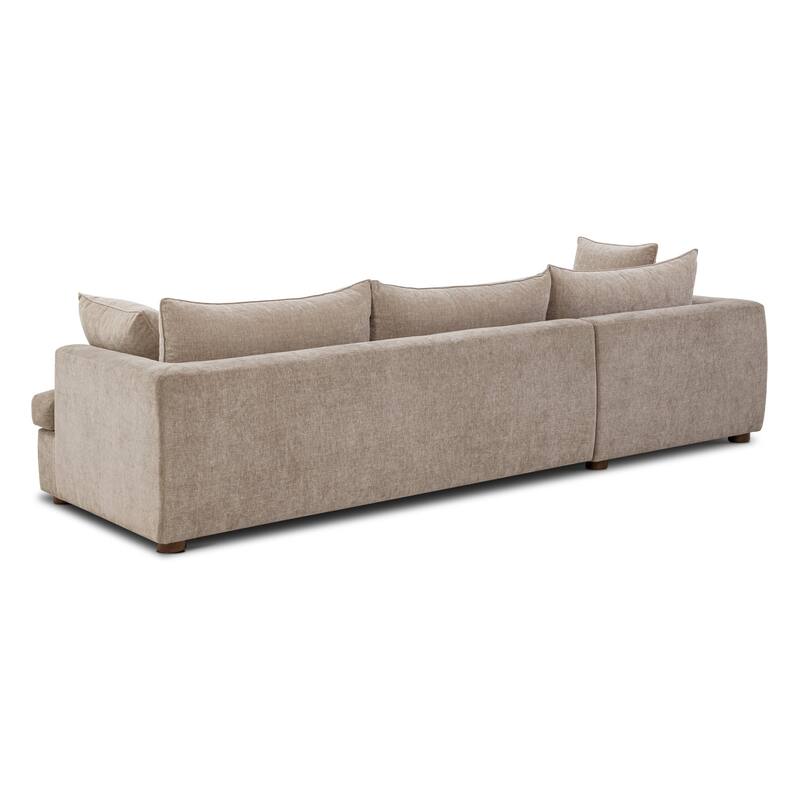 Poly & Bark Milo Sectional with Storage in Taupe Brown