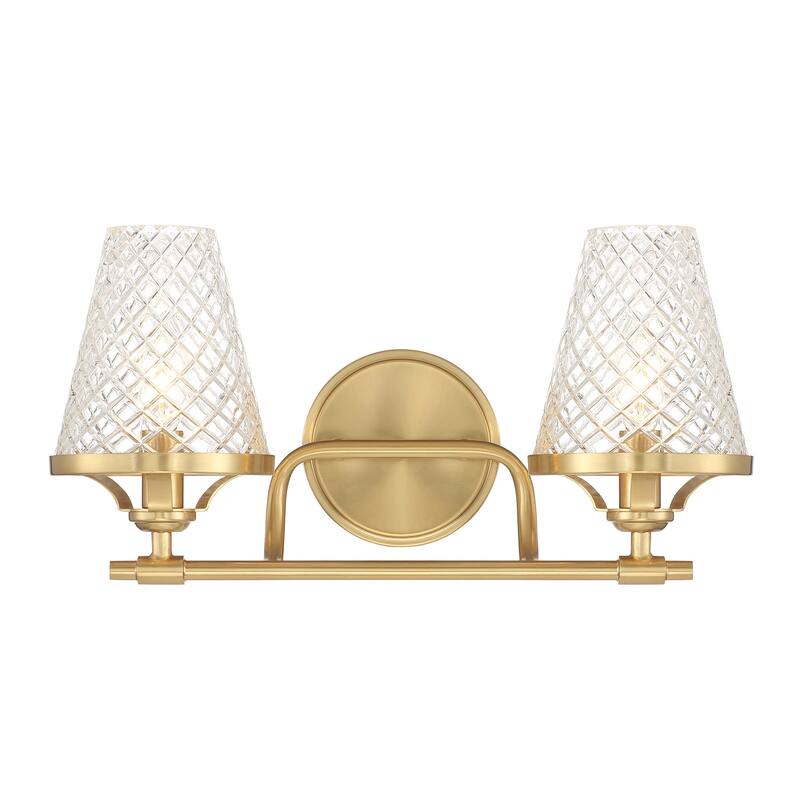 Savoy House 8-3596-2 Candler 2 Light 17" Wide Vanity Light - Warm Brass