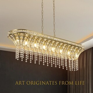 Champagne Gold Oval Crystal Chandelier - Bed Bath & Beyond - 39184644