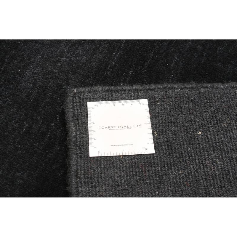 ECARPETGALLERY Hand Loomed Kashkuli Gabbeh Black Wool Rug - 4'9 x 7'9