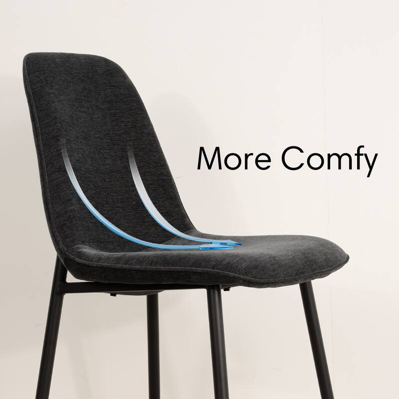 Rectangular Dining Table Set for 4 with Upholstered Chairs