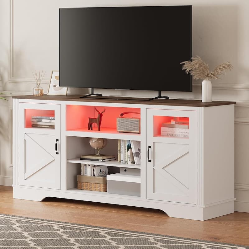 LED TV Stand for 65/60/55 Inch TV - White