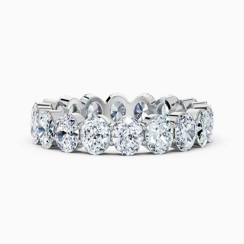 Auriya 14k Gold Oval North-South Lab Grown Diamond Eternity Band 2.40 - 10.50 ct. tw. (F-G, VS) - 3.60 ct. wt. - 5 - White