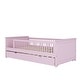 preview thumbnail 12 of 14, Kids Wood Semi-enclosed fence Platform Bed with Guardrail and Trundle