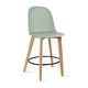 preview thumbnail 54 of 74, Farmhouse Plastic Round Bar Counter Stool Height High Chair Natural Solid Wood Kitchen Dining Patio Modern, Single, Set of 1