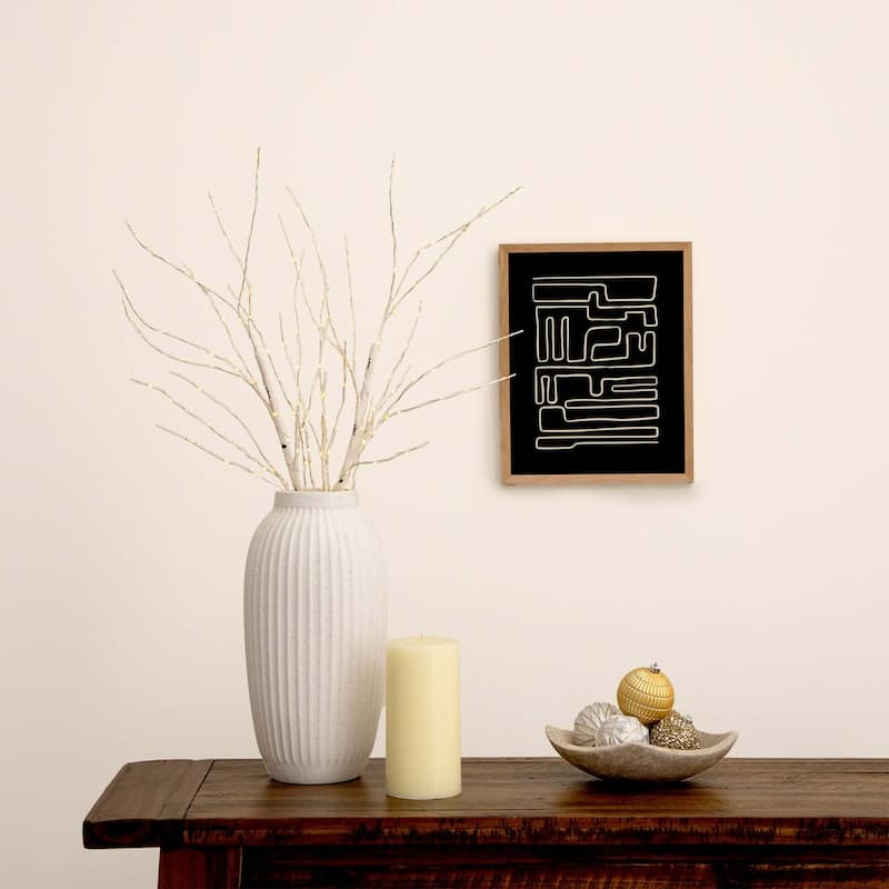 Pre-Lit Battery Operated Artificial Birch Twig Branches Christmas Tree - 36" - Warm White LED Lights - Set of 2