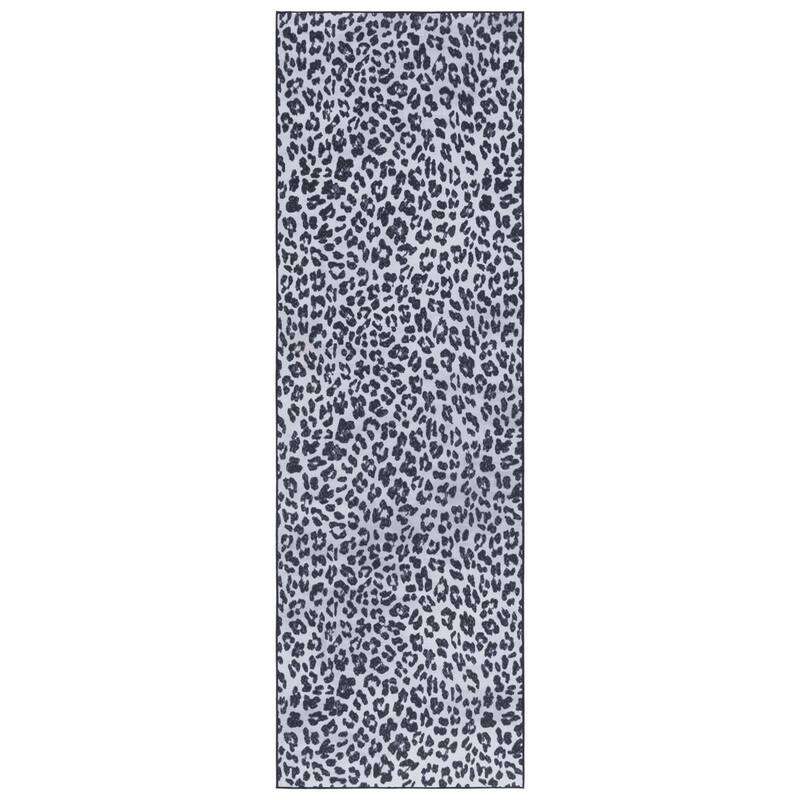 SAFAVIEH Faux Hide Machine Washable Slip Resistant Deepali Rustic - 2' 6" x 8' - Ivory/Black - Runner