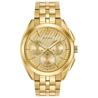 Bulova Men's Curv Gold Dial Watch - 97A125 - 6 (36)