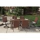 preview thumbnail 1 of 9, Pacific Casual Addison 7pc Steel Dining Set with Swivel Host Chairs