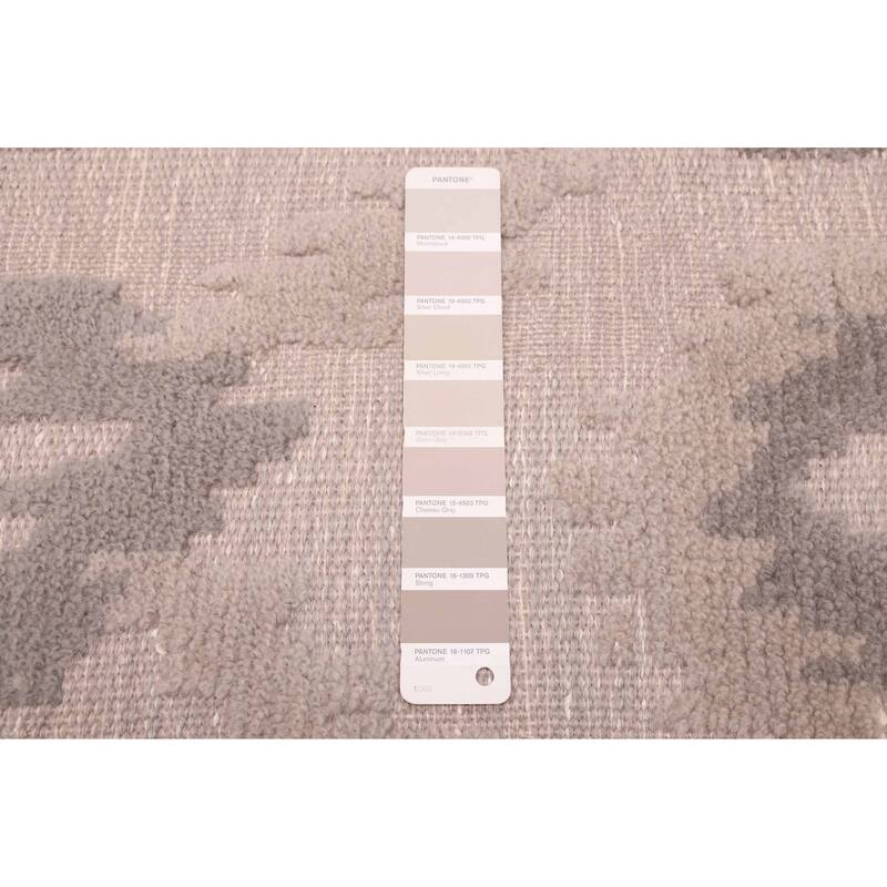 ECARPETGALLERY Hand-knotted Looma Grey Wool Rug - 7'8 x 10'1