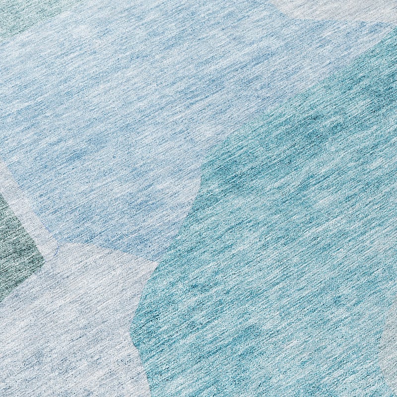 Machine Washable Indoor/ Outdoor Chantille Contemporary Abstract Rug
