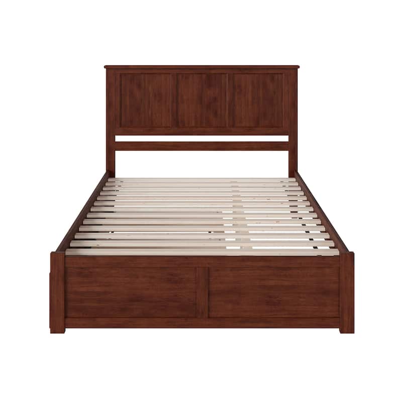 AFI Madison King Platform Bed with Footboard and Twin XL Trundle
