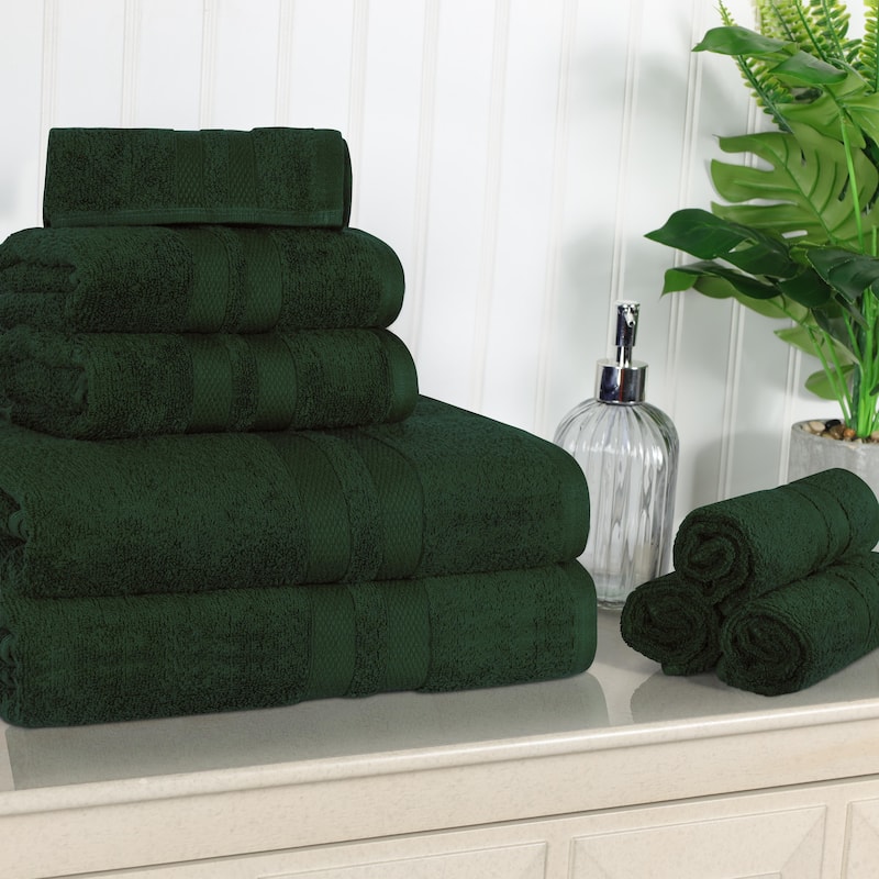 Superior Cotton Quick-Drying 8 Piece Highly Absorbent Towel Set