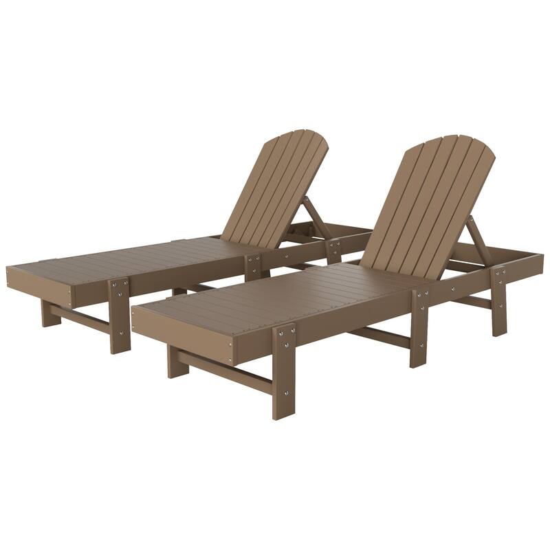 Altura Armless Poly Eco-Friendly All Weather Reclining Chaise Lounge (Set of 2)