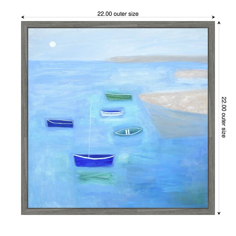 Kate and Laurel Sylvie Calm Waters Framed Canvas by Giuliana Lazzerini