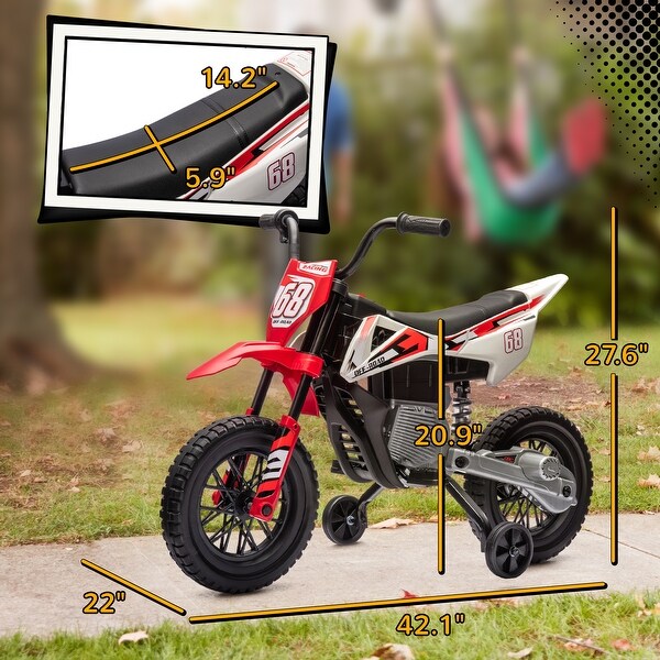 Motorcycle bike with training wheels on sale