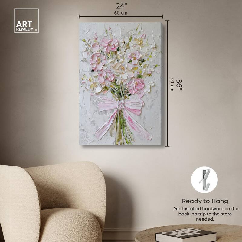 Layered Lily Canvas by Art Remedy, Gallery Wrapped
