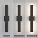 preview thumbnail 3 of 94, Aluminum LED Outdoor Wall Sconce Black Exterior Wall Light (1 / 2Pack)