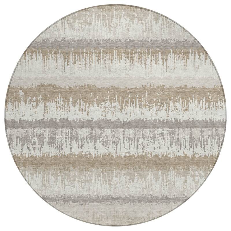 Machine Washable Indoor/ Outdoor Abstract Ombre Chantille Rug