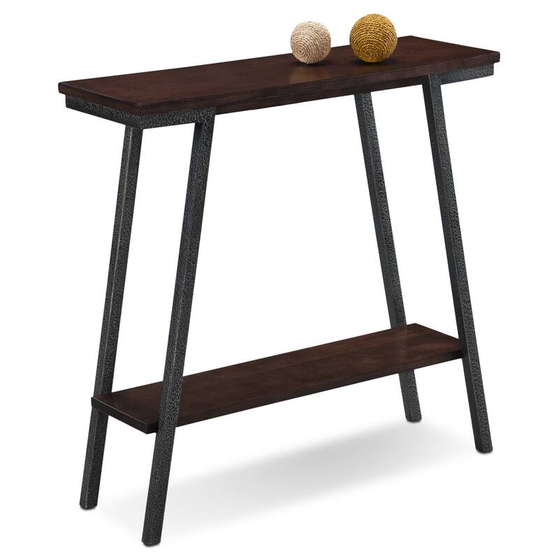 Leick Home Mixed Metal and Wood Hall Console Sofa Table