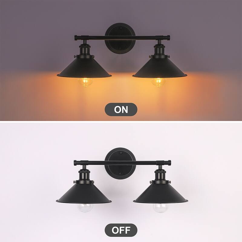 Starsky 2/3-Light Modern Bathroom Vanity Light Dimmable Wall Sconces with Dome Shade