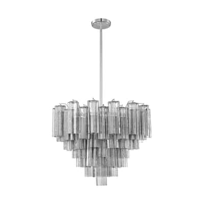 Addis 12 Light Polished Chrome Chandelier - 26.75"W x 21.5"H x 26.75"D