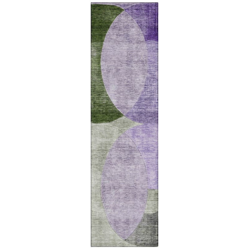 Machine Washable Indoor/ Outdoor Contemporary Deco Chantille Rug