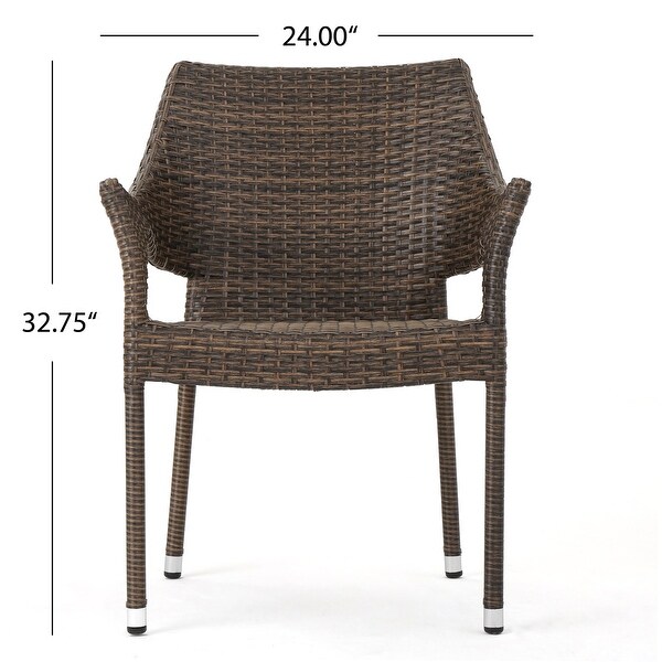 Cliff Outdoor Wicker Chairs Set by Christopher Knight Home