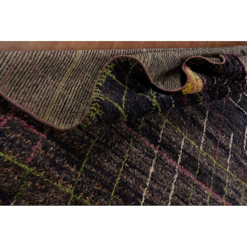 Moroccan Oriental Large Area Rug Hand-Knotted Wool Carpet - 12'2" x 18'5"