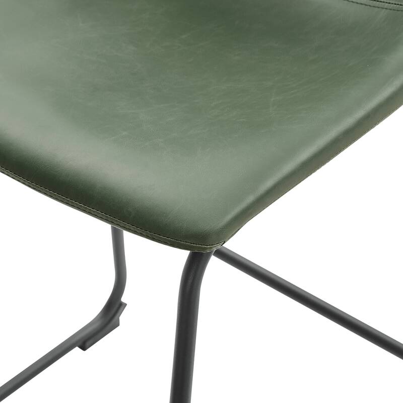 Industrial Faux Leather Counter Stools