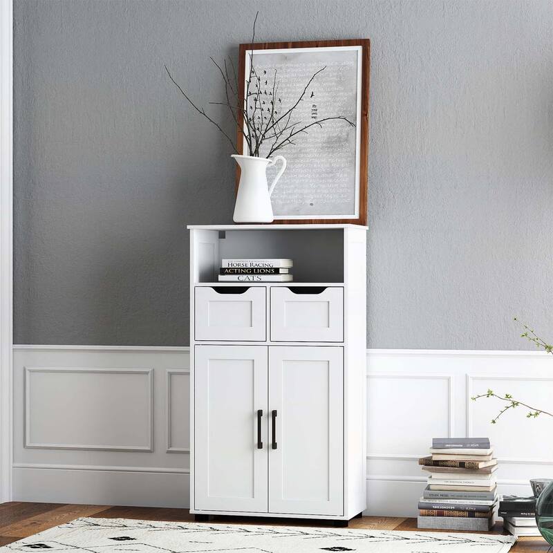 Farmhouse Storage Cabinet with Adjustable Shelves,Suitable for Living, Dining, Office, Bedroom