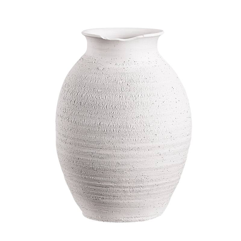 Renwil Zeb Ceramic Vase, Matte White
