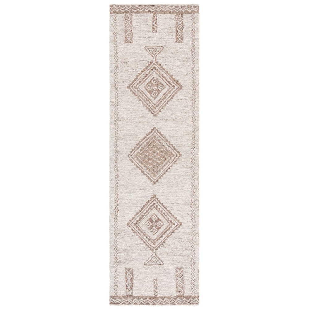 SAFAVIEH Handmade Kenya Tiburcia Rustic Southwestern Boho Wool Rug