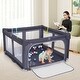 preview thumbnail 15 of 27, Honeyjoy Large Baby Playpen 50" x 50"/59" x 59" with Zipper Gate 50