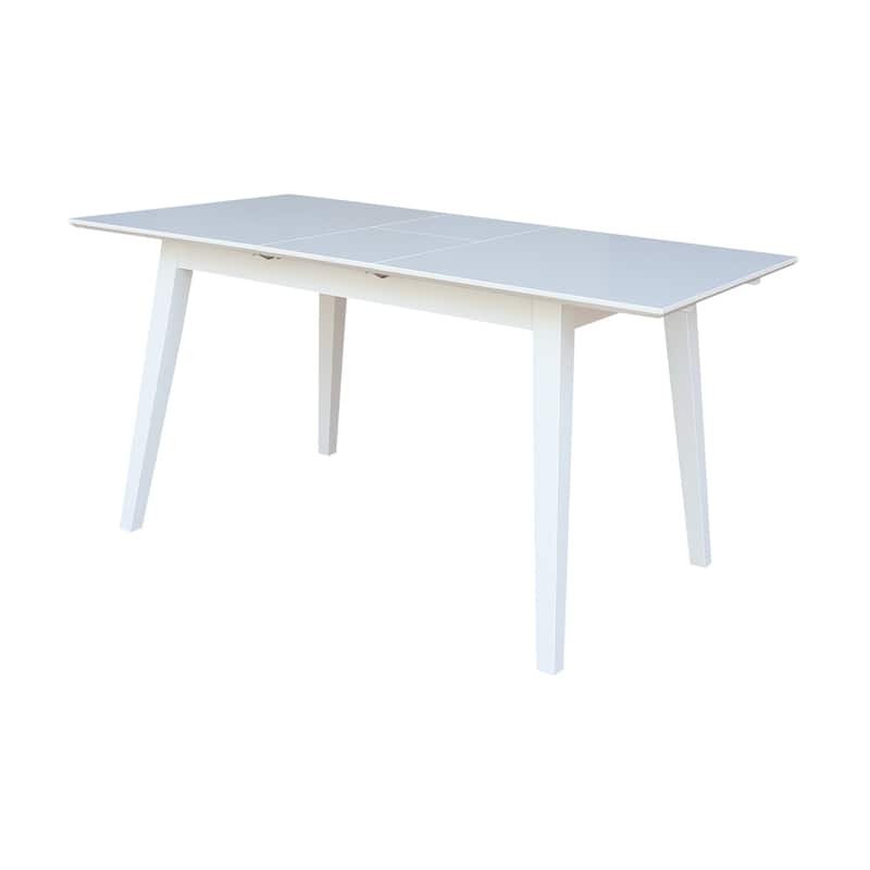 International Concepts Solid Wood 60" Butterfly Extension Dining Table - White