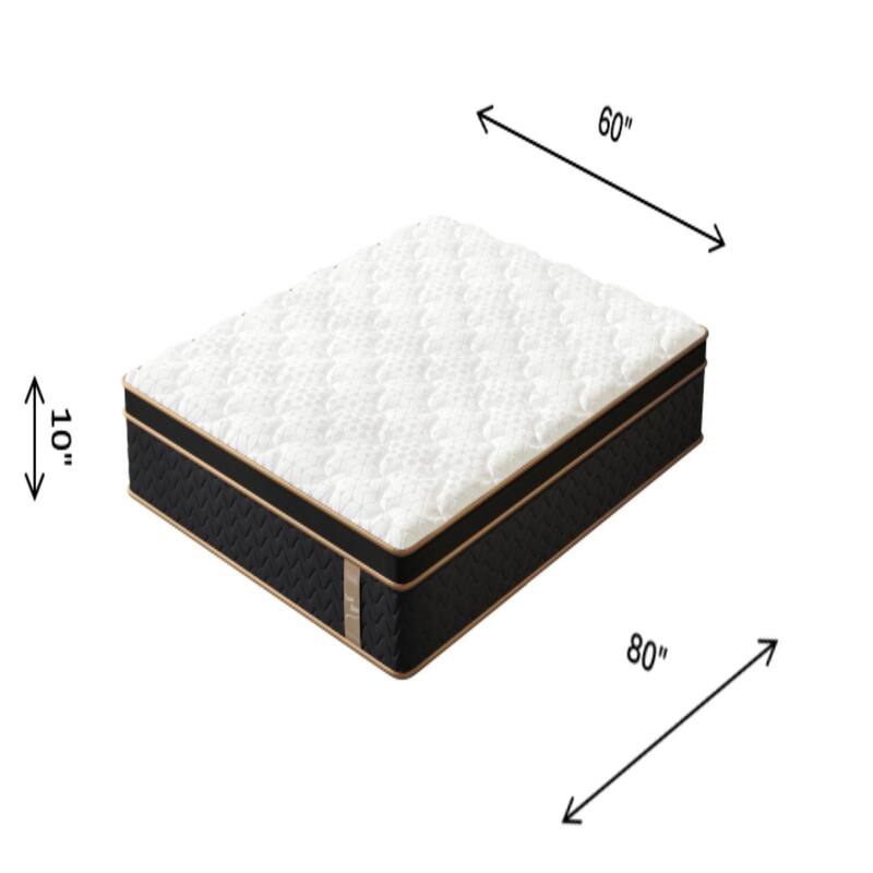GDFStudio Marcelline 10" Fiberglass-Free Flexpedic Mattress with Pocket Springs